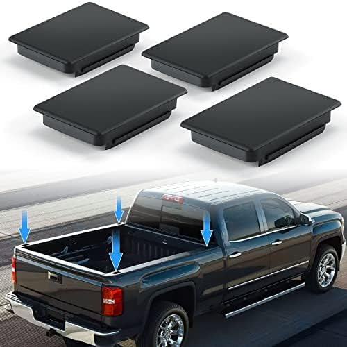 Stake Pocket Cover Trucks Bed Rail Stake Covers Compatible with 1999-2014 Chevy Silverado and 2010-2014 GMC Sierra - 4 Pack$$Vehicle Parts & Accessories