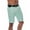 Peppermint/Palm, variant on Men's Flat Front Flamingo Palm Stretch Belted Casual Shorts (32, Grey\Black)