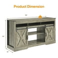 thumbnail image 4 of Heynemo Farmhouse TV Stand for 65+ Inch TV, Tall Entertainment Center with Storage Cabinets and Sliding Barn Doors, Mid Century Modern Media TV Console Table for Living Room (Light Rustic Oak), 4 of 6