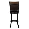 thumbnail image 2 of Bowery Hill 3 Piece Metal and Wood Pub Table Set in Rustic Umber Brown, 2 of 3