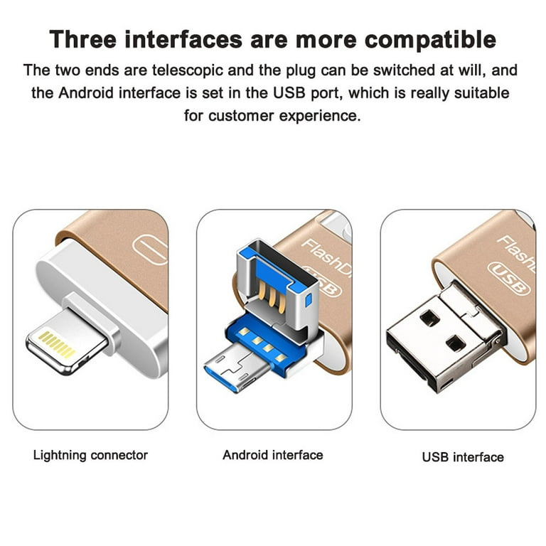 Mini USB 3.0 Type C Dual USB Memory Stick OTG Waterproof Flash Drive Thumb  Drive
