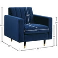thumbnail image 3 of Meridian Furniture Lola Velvet Accent Chair in Navy, 3 of 5