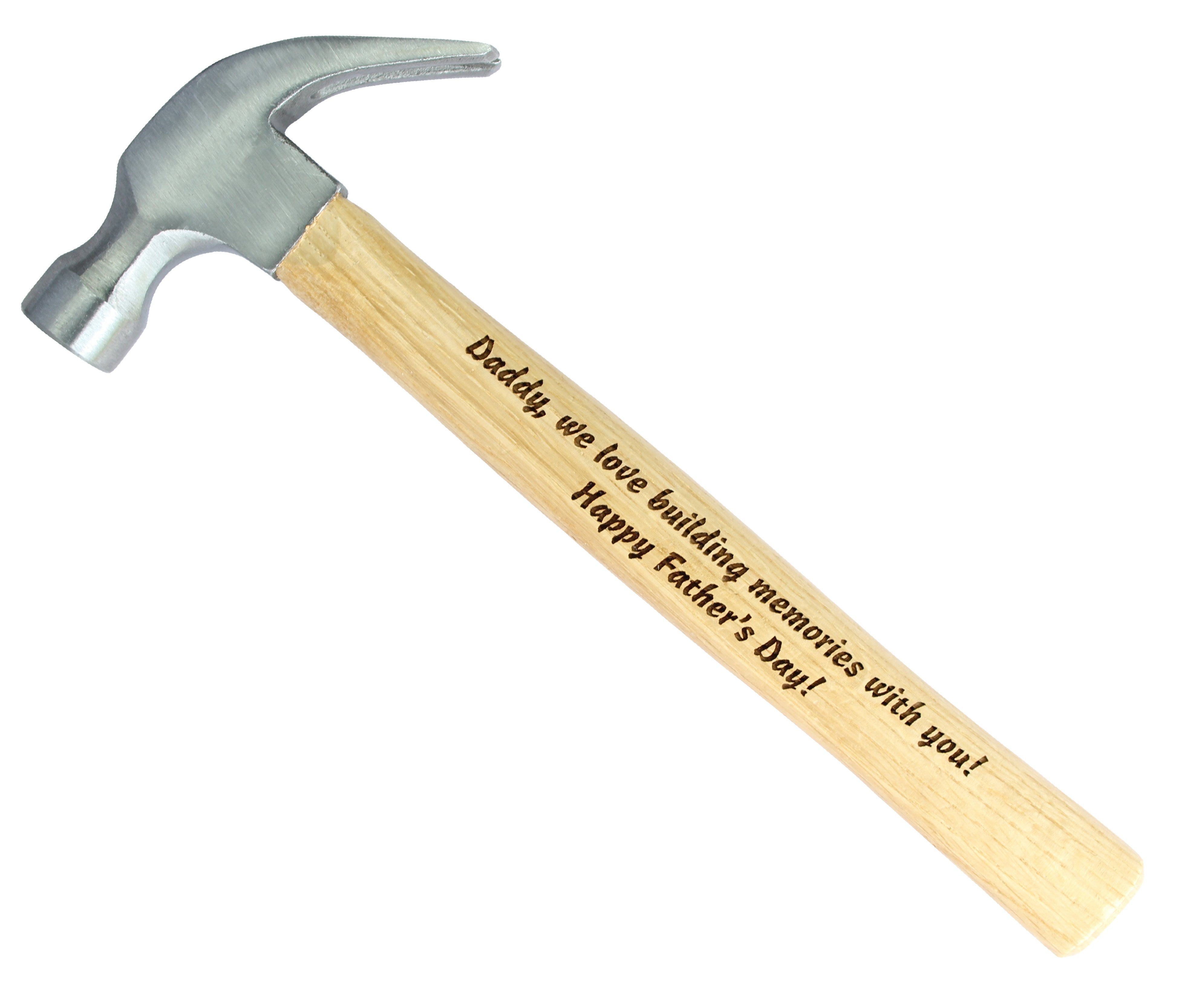 Personalized Laser Engraved Wood Handle Hammer