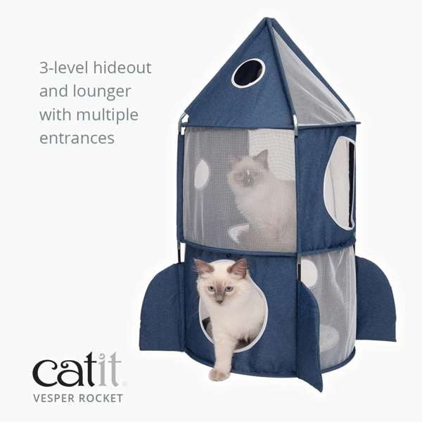 Catit Vesper Cat Rocket, Blue, Catit Vesper Rocket