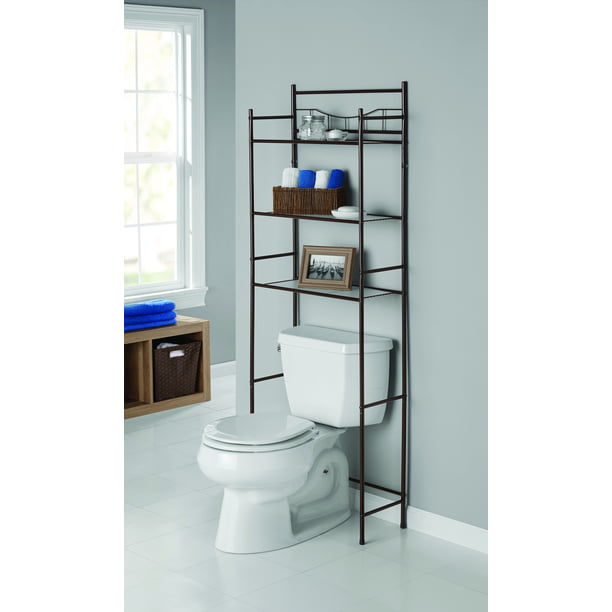 Mainstays 3 Shelf Bathroom over the Toilet Space Saver with Liner 