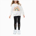thumbnail image 4 of NOLDARES Infant Baby Girl 2pcs Winter Clothing Set Long Sleeve Crewneck Top and Pants Cute Outfits Clothes(Black,4-5 Y), 4 of 4