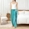 thumbnail image 4 of Fuzoiu a Teal Ribbonin Print Women's Pajama Pants,Lounge Pants with Drawstring and Pockets, Casual Pjs Sleep Bottoms, Women's Sleep Pants-Medium, 4 of 6