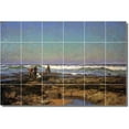 thumbnail image 1 of Ceramic Tile Mural-Theodore Steele Waterfront Painting 338. 48" w x 32" h using (24) 8 x 8 ceramic tiles, 1 of 3