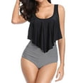 thumbnail image 2 of Women Two Piece Plus Size Sexy Backless High Neck Halter Floral Printed Set, 2 of 9