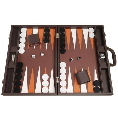 Silverman & Co. 19-inch Premium Backgammon Set - Large - Dark Brown price history on PriceWatchPro