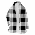thumbnail image 7 of Fznquz Button Down Women Tee Shirts Plaid Black Flannel Long Sleeve Shirts Warm Winter Outerwear Tee,XL, 7 of 7