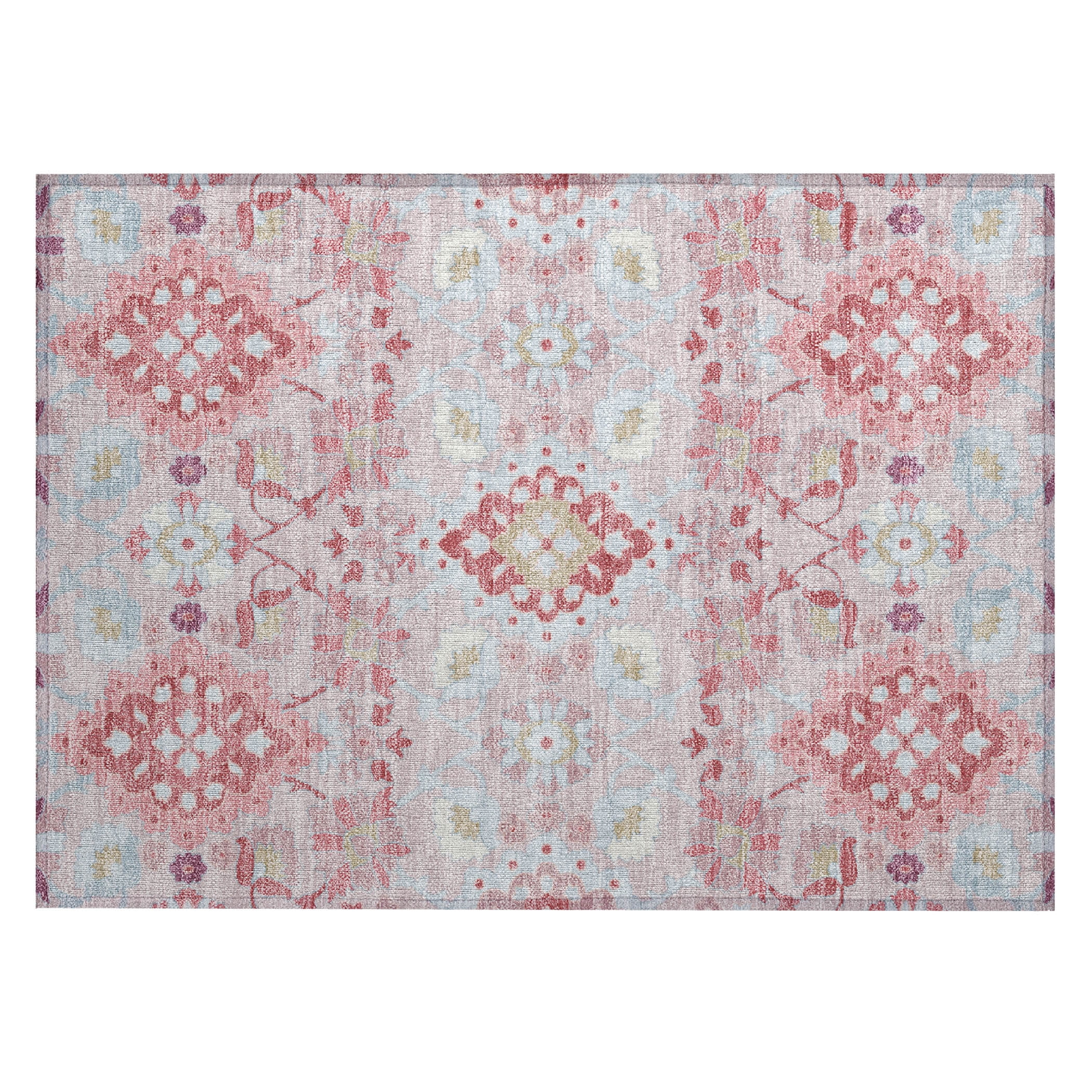 Addison Rugs Chantille Indoor/Outdoor Traditional Vintage Blush Washable Rectangle Rug, 1'8" x 2'6"