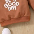 thumbnail image 6 of Odeerbi Baby Boy Girl Clothes Toddler Outfit Infant Unisex Charcoal Letter Printing 2025 Long Sleeve T-shirt Pullover Brown, 6 of 8