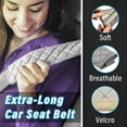 thumbnail image 3 of GoXteam 4 Pack Gray Seat Belt Cover Extra Long Seat Belt Pads for Car Seatbelt Protector Soft Comfort Safe Belt Shoulder Strap Covers Harness Pads Helps Protect Your Neck and Shoulder, 3 of 7