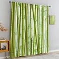 thumbnail image 3 of Bamboo Blackout Curtains 84x84in - Bamboo Knots and Leaves Rod Pocket Soundproof Window Drapes, Dust-Proof Washable Window Treatments for Bedroom Living Room Kitchen Dining Room Kid Room, 3 of 6
