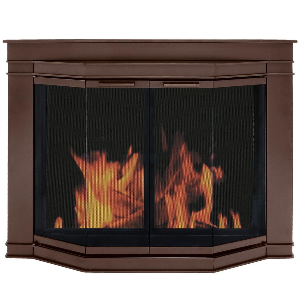 Pleasant Hearth Oil Rubbed Bronze Fireplace Door Glacier Bay Medium GL