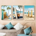 thumbnail image 4 of Póster de playa nórdica, playa de verano, surf, natación, carteles HD, pinturas en lienzo e impresiones, arte de pared para decoración de la casa y la habitación, sin marco, 4 of 5