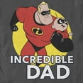 thumbnail image 2 of Men's The Incredibles 2 Jack-Jack and Mr. Incredible Best Dad Graphic Tee Charcoal X Large, 2 of 5