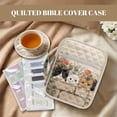 thumbnail image 3 of ZUXONGSY Cat Pansy Print Bible Case for Women Quilted Bible Cover Sturdy Scripture Bag with Bookmarks & Pen Slots Carrying Book Case for Study, Gift, 3 of 7