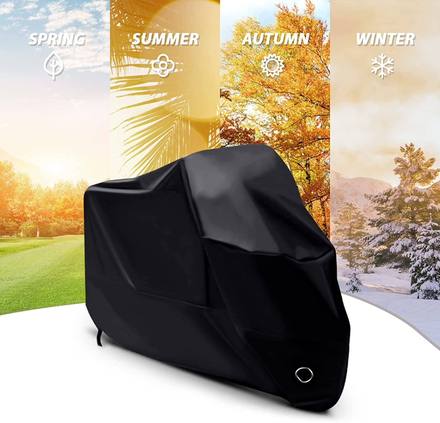 Naler Waterproof Motorcycle Cover Shelter Rain UV All Weather Outdoor Protection & Storage Bag,XL