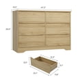 thumbnail image 2 of QinaQin Cómoda de madera con 6 cajones, mueble alto moderno con cajones profundos y cubierta amplia, ideal para recámara, sala, pasillo o cuarto infantil, 2 of 8