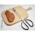 thumbnail image 4 of Pinzas para asar a la parrilla de acero inoxidable, pinzas de tijera de acero inoxidable, pinzas para asar, pinzas para cocinar de tijera de 10 pulgadas, juego de 2, 4 of 5