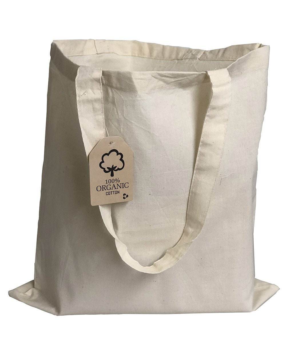 TBF - Organic Cotton Canvas Tote Bags Eco Friendly Reusable Grocery Shopping Bags (Natural ...