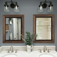 thumbnail image 2 of YOSHOOT Rustic Wooden Framed Wall Mirror, Natural Wood and Iron Bathroom Vanity Mirror for Farmhouse Decor,Vertical or Horizontal Hanging,26*18", 2 of 7