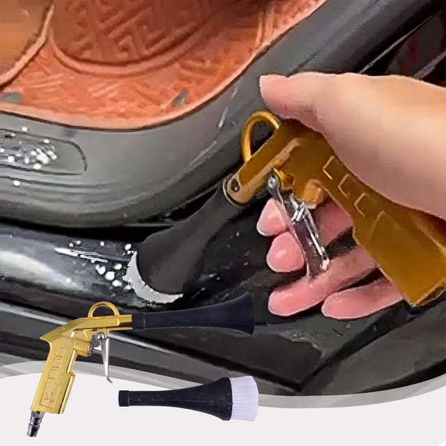 Car Cleaning Gun Kit, Interior Car Detailing Tools with Nozzle and Dusting Brush, Air Blower for Car Detailing, Car Detailing Air Gun, Air Blower Gun for Car Dry Cleaning