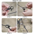 thumbnail image 7 of Pack of 10 Aluminum Guyline Wind Rope Buckle Cord Adjuster for Tent Camping Hiking Backpacking Outdoor Activity, 7 of 7