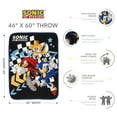 thumbnail image 5 of Sonic the Hedgehog Kids Black Print Fleece Throw Blanket, 46 x 60, 5 of 7