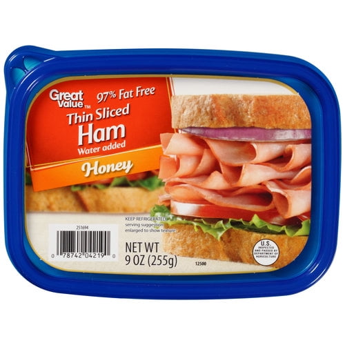 how much protein in a thin slice of ham