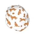 thumbnail image 2 of Kdxio Labrador Retriever Dog Print Shower Cap for Women,Elastic and Reusable,Double Waterproof Layers Bathing Hat, 2 of 9