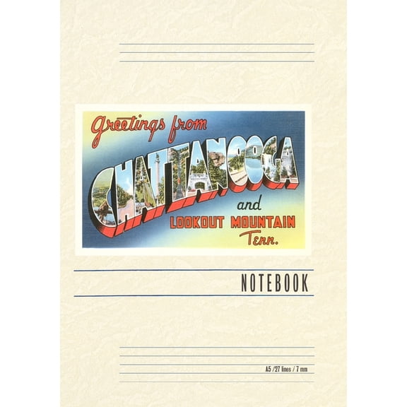Vintage Lined Notebook Greetings from Chattanooga, Tennessee, (Paperback)