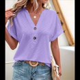 thumbnail image 3 of Top Henley de Corta con Cuello en V para Mujer, , Talla XL, 3 of 6