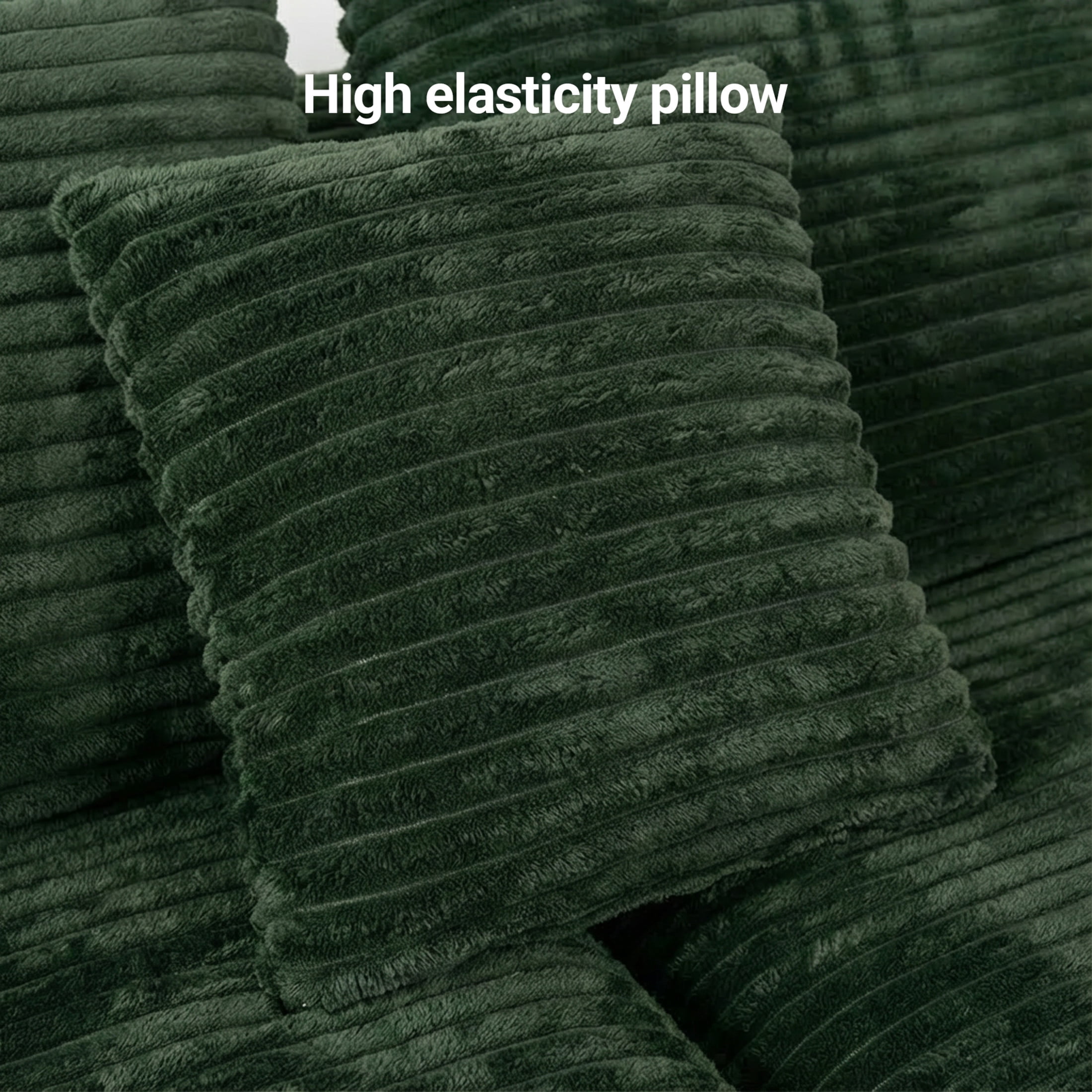 Noble House Quinley 108" Boneless Sponge Cloud Sofa, High-Density Foam Modular Corduroy Sectional, Living Room, Green