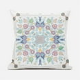 thumbnail image 2 of Amrita Sen Designs CAPL875FSDS-BL-16x16 16 x 16 in. Paisley Leaf Geo Duo Suede Blown & Closed Pillow - Multi Color, 2 of 6