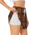 thumbnail image 1 of Balery 60s and 70s Aesthetic1 Pantalones cortos deportivos para mujer con forro y dos bolsillos, elásticos, para entrenamiento, gimnasio, yoga-X-Large, 1 of 7