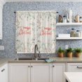 thumbnail image 3 of Christmas Kitchen Curtains 63 Inch Length, Farmhouse Curtains & Drapes, Xmas Botanical Snowflake Pine Cones Rustic Rod Pocket Window Curtains for Living Room/Bedroom, 42" x 63", 2 Panels, 3 of 5