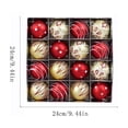 thumbnail image 3 of Christmas Tree Ornaments 16 Piece Pack Gold and White for Holiday Season Decor, 3 of 6