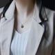 thumbnail image 5 of Collar de clavícula con cadena de plata de ley 925, regalo para mujer, colgante de corazón de jade verde de alta calidad para mujer, joyería, 5 of 5