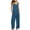 Sky Blue, variant on Kaemgyyd Corduroy Overalls for Women Casual Loose Sleeveless Jumpsuits Solid Color Backless Baggy Rompers with Pockets