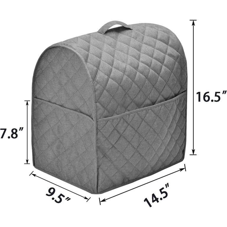 KitchenAid Fitted Tilt-Head Stand Mixer Cover - Quilted 100% Cotton With Storage Pocket, Passion Red
