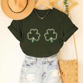 thumbnail image 4 of Besolor T-Shirt Femme St. Patrick's Day Vert Col Rond Manches Courtes Tee Tops Shamrock Trèfle Graphique Cadeau Festival Tops, 4 of 6