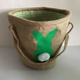 thumbnail image 4 of Billuyoard Bolsa de conejito de gran capacidad, cesta de Pascua resistente al desgaste, cubos de vacaciones presentes, patrones surtidos, bolsas Almacenamiento y organización del hogar Doble Asa Verde, 4 of 6