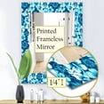 thumbnail image 4 of DESIGN ART Designart 'Indigo HawaII Flowers Pattern' Bohemian and Eclectic Mirror - Printed Wall Mirror 27.6 in. wide x 39.4 in. high, 4 of 5