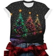 thumbnail image 5 of Craaazy Women's Shirts Christmas Printed Short Sleeved Round Neck Top Gifts, 5 of 5