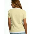thumbnail image 5 of Kelon Tops for Women Short Sleeve Shirts Crew Neck Business Dressy Spring Summer Fashion Outfits Trendy Clothes, S, 5 of 6