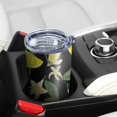 thumbnail image 5 of 20oz Insulated Tumbler, Travel Coffee Tumbler with Lid, Cup Holder Friendly Travel Coffee Mug, Stainless Steel Thermos, 20 Oz Tumbler, Reusable Insulated Coffee Mug with Lid ( Lemon ), 5 of 7