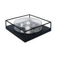 thumbnail image 1 of 18" Flush Mount, 4-s, Shown In Matte Black Finish With Clear Bubble Glass, 1 of 1